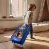 Kleine tovernares in bibliotheek Kinderkoffer - Blauw klein -sfeer1