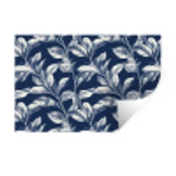 Botanisch - Patroon - Blauw Muursticker klein 286 -3d