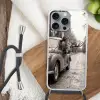 Eland - Auto - Gewei - Zwart - Wit Hoesje iPhone 16 Pro Max met koord klein -sfeer4