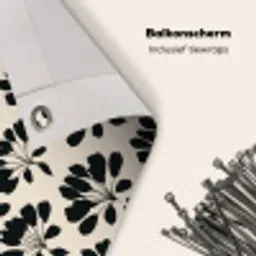 Abstract - Patroon - Zwart Balkonbeschermer Duitsland klein 596 -closeup_NL