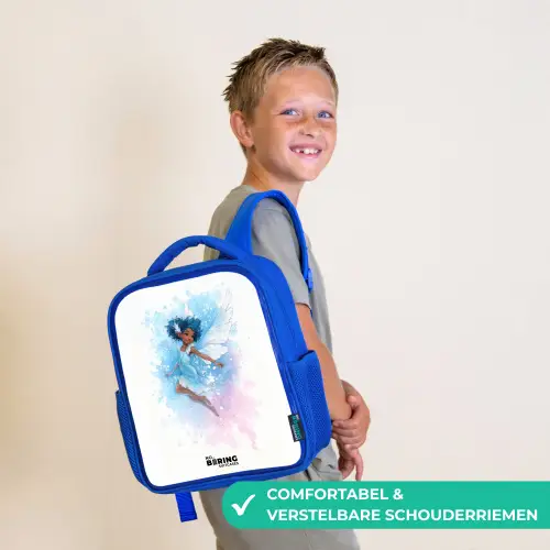 Vliegende fee in blauwe tinten Kinderrugzak - Blauw middel -sfeer3_NL