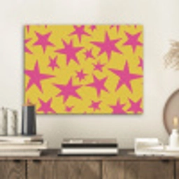 Sterren - Patroon - Roze - Geel PET vilt klein 837 -sfeer1