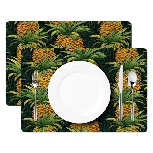 Illustratie - Patroon - Ananas Placemat vinyl groot 368 -zzsfeer2_Kitchenyeah-website