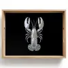Kreeft - Zilver - Metallic - Luxe Dienblad Rechthoek middel -z3d_shopping