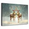 Kerstmagie - Winterwoud - Rendier Textielframe zwart klein -3d