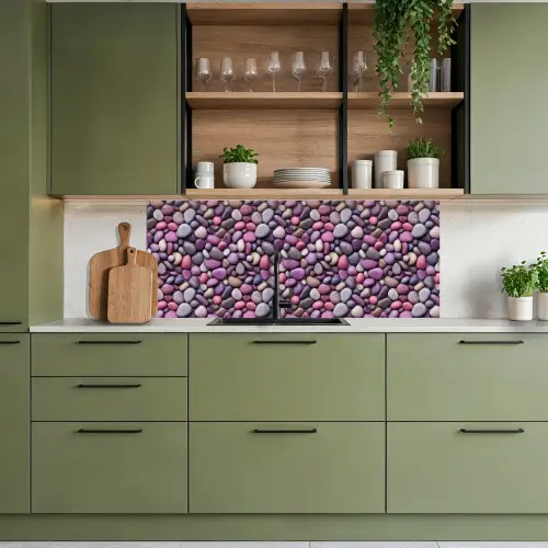 Kiezels - Paars - Roze keuken achterwand 2 middel 871 -sfeer3