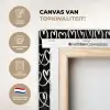 Harten - Verweven - Zwart - Wit canvas 2cm xxl 828 -sfeer2