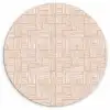 Strepen - Patroon - Terracotta Wandcirkel plexiglas klein 852 -3d