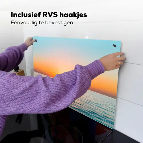 Zee - Zeilboot - Zonsondergang Inductie beschemer met haakjes klein -ky-ophangen-nl