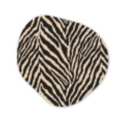 Zebra - Klassiek - Zwart Wandcirkel Organisch Aluminium middel 851 -3d
