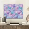 Schelpen - Paars - Blauw - Patroon - Pastel PET vilt klein -sfeer1