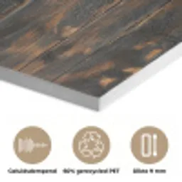 Wereldkaart -  Hout - Mozaïek PET vilt klein -closeup_NL