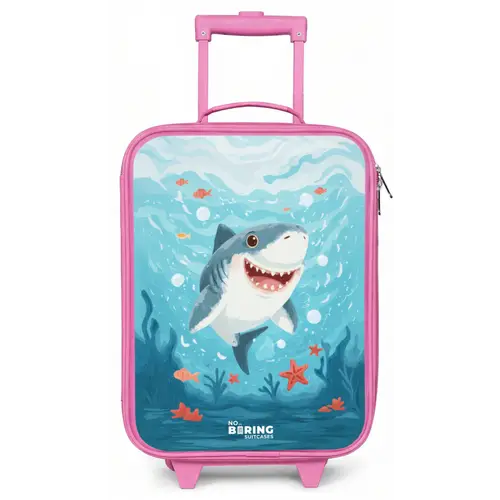 Haai - Water - Zee Kinderkoffer - Roze klein -zz3dotto