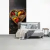 Houten - Hart - Kleurrijke - Specerijen fotobehang vinyl groot -slaapkamer