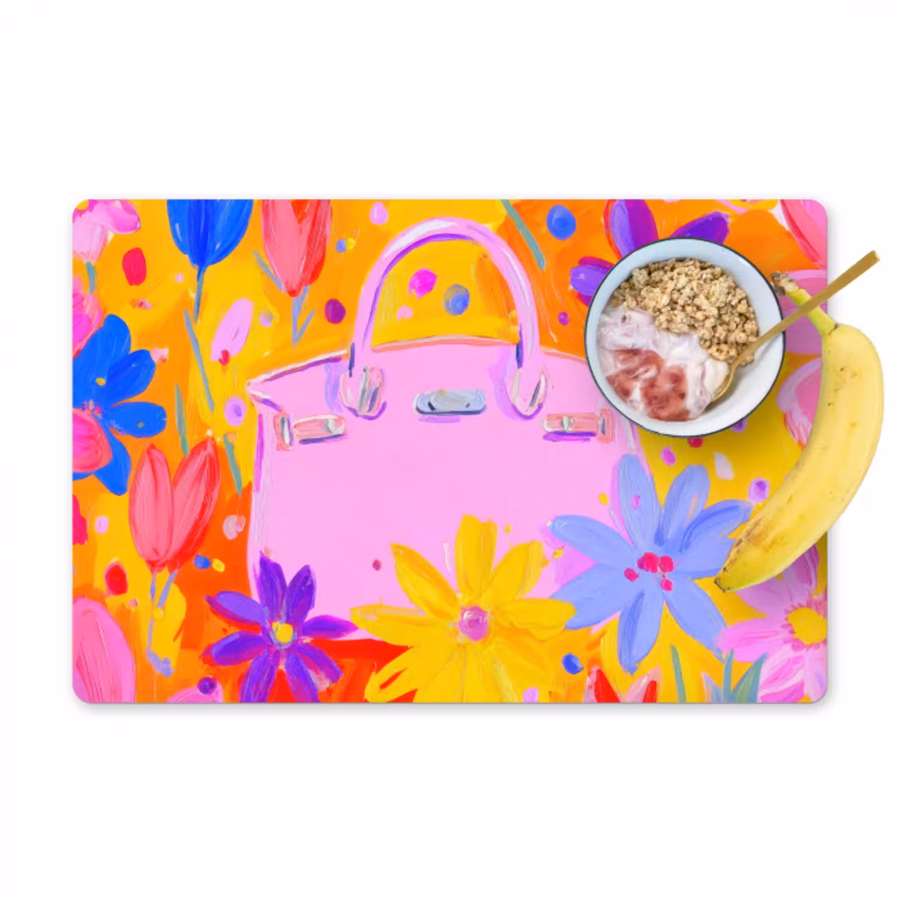 Tas - Roze - Bloemen Placemat vinyl groot -zzzproduct_Kitchenyeah-website