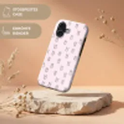 Konijnen - Minimalistisch - Roze Toughcase MagSafe Apple iPhone 17 klein 1017 -USP_RandenV_DE