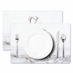 Rendier - Gewei - Sneeuw - Winter Placemat vinyl groot -zzsfeer2_Kitchenyeah-website