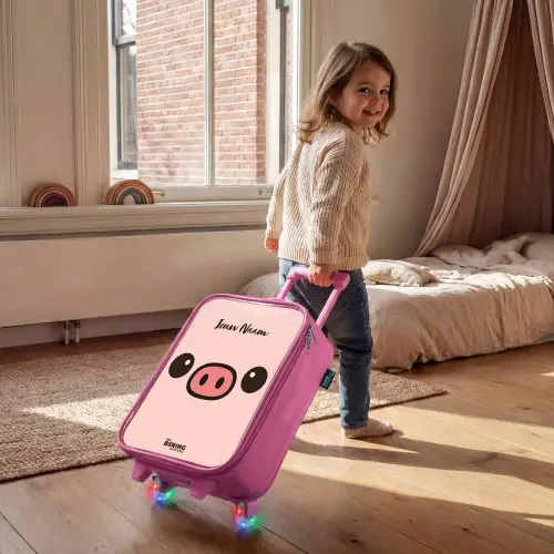 Kawai - Varken - Roze Kinderkoffer - Roze klein -sfeer1