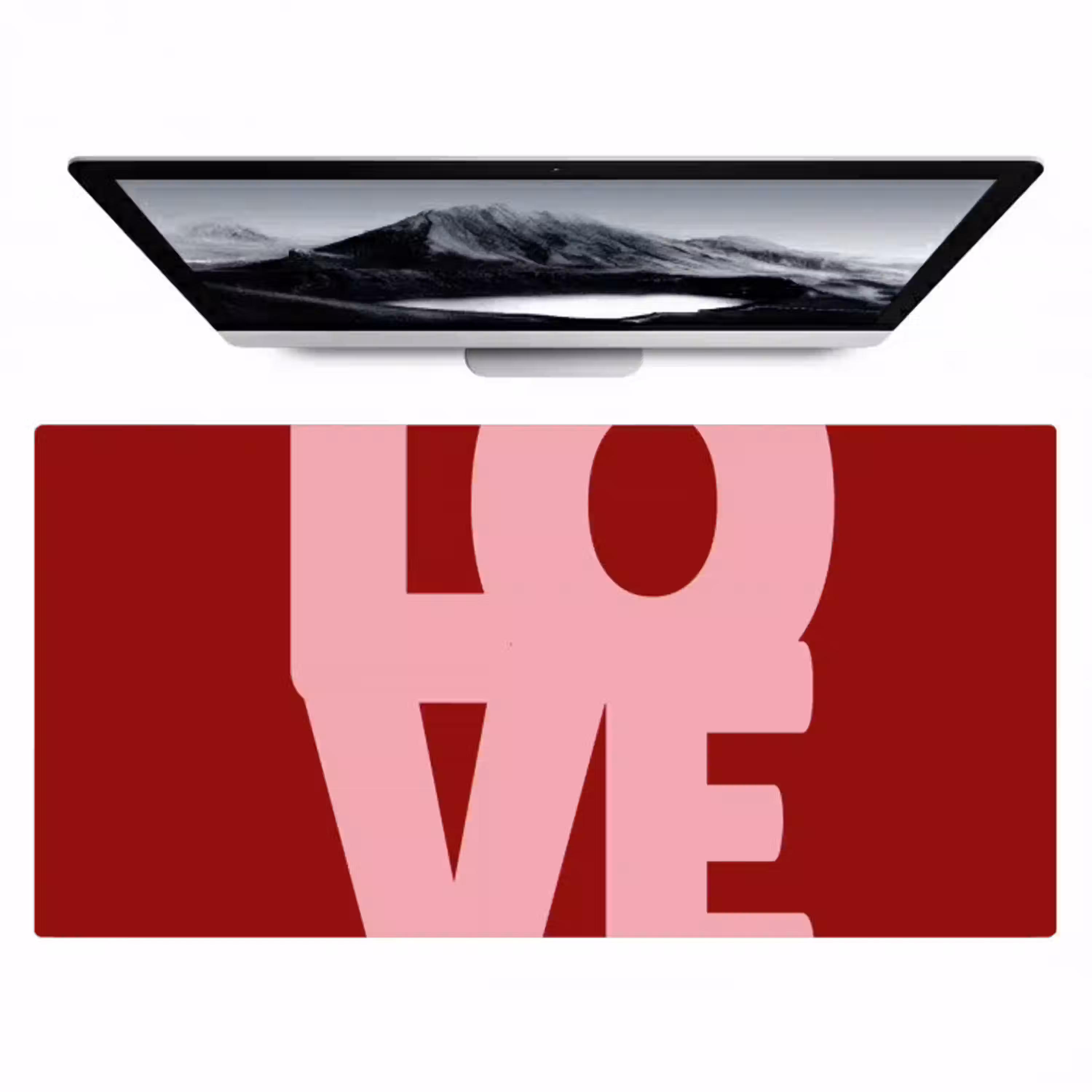 Love - Rood - Blokletters Muismat XXL klein -zzz3d
