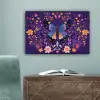 Sierlijk - Bloemen - Vlinder - Paars canvas 2cm klein -sfeer4