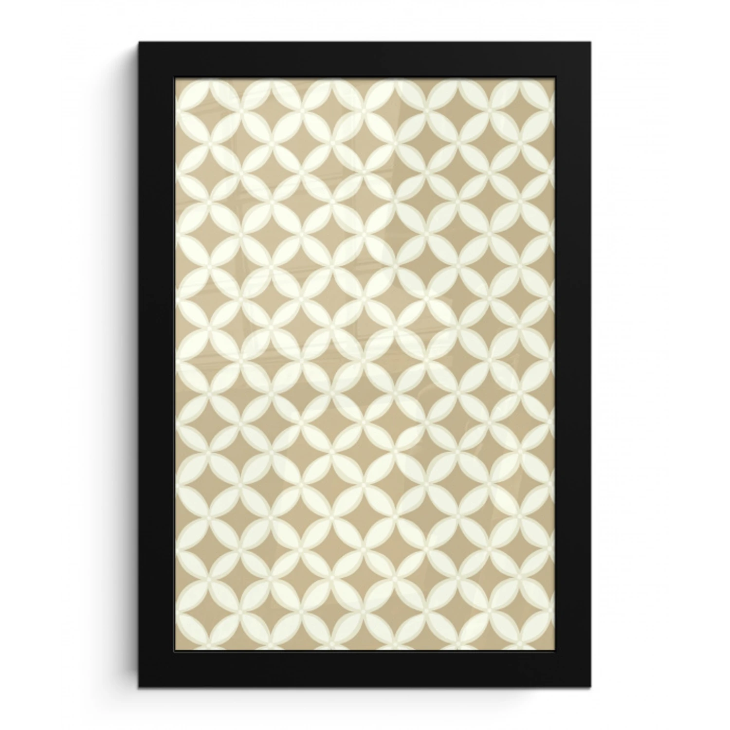 Symmetrisch - Motief - Beige fotolijst zwart zonder passe partout klein 224 -3d