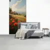 Klaprozen - Rood - Heuvels - Landschap fotobehang vinyl groot -slaapkamer