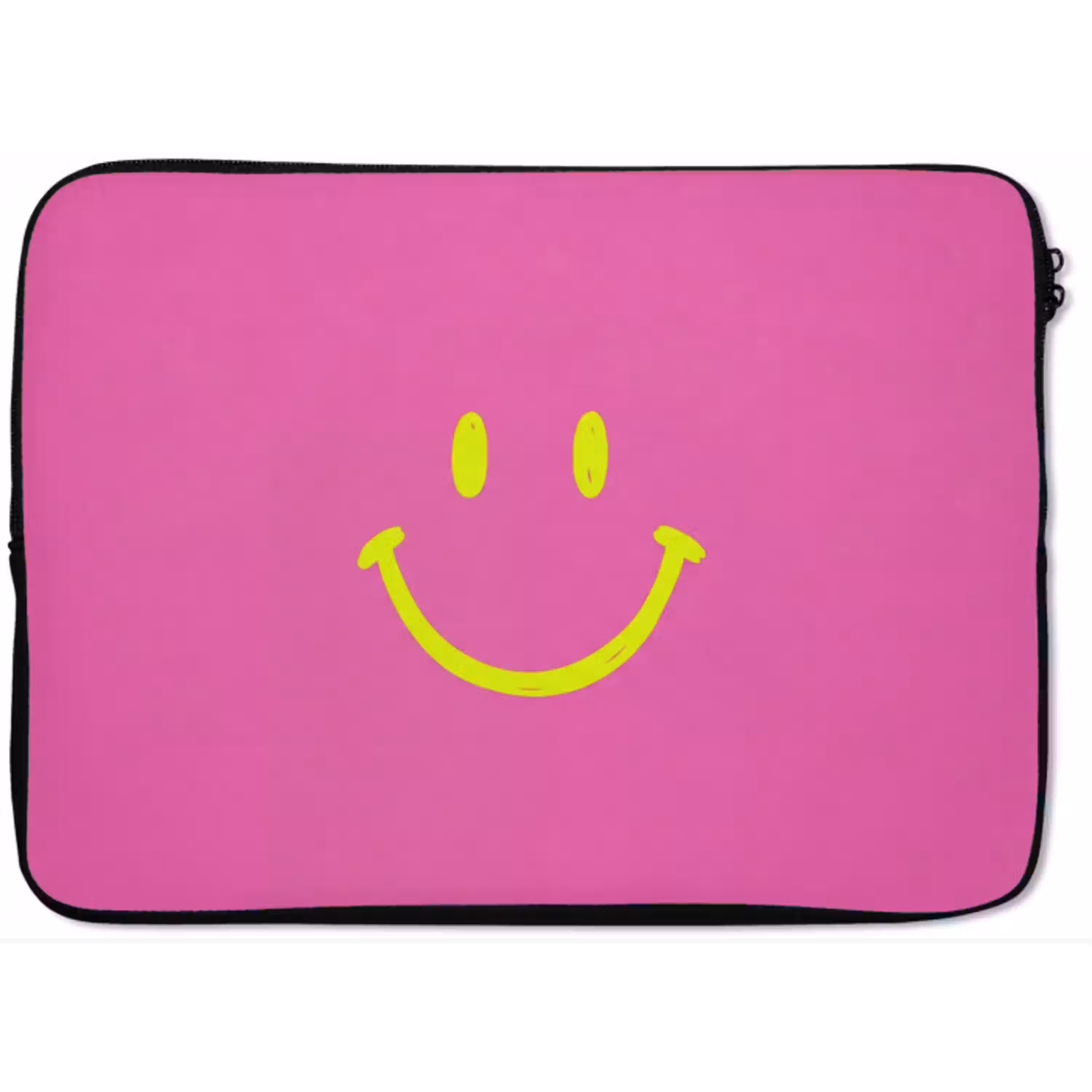 Smiley - Vrolijk - Roze laptophoes neopreen klein -zkaufland3dotto