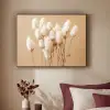 Bloemen - Planten - Bruin - Pastel Textielframe zwart klein -sfeer1