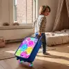 Kleurrijke glimlachexplosie Kinderkoffer - Blauw klein -sfeer1
