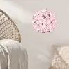 Terrazzo - Patroon - Roze Wandcirkel behangsticker klein 186 -sfeer4