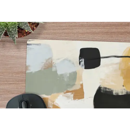 Paint - Abstract - Kleuren muismat rubber klein -closeup