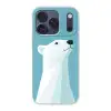 Ijsbeer - Lichtblauw - Minimalistisch Telefoonhoesje iPhone 17 Pro klein -3d