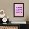 Daddy's - Blauw - Blokletters fotolijst zwart zonder passe partout klein -sfeer1
