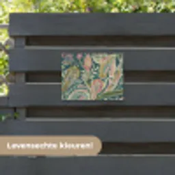 Patroon - Kleurrijk - Sierlijk - Groen tuinposter los doek klein -sfeer3