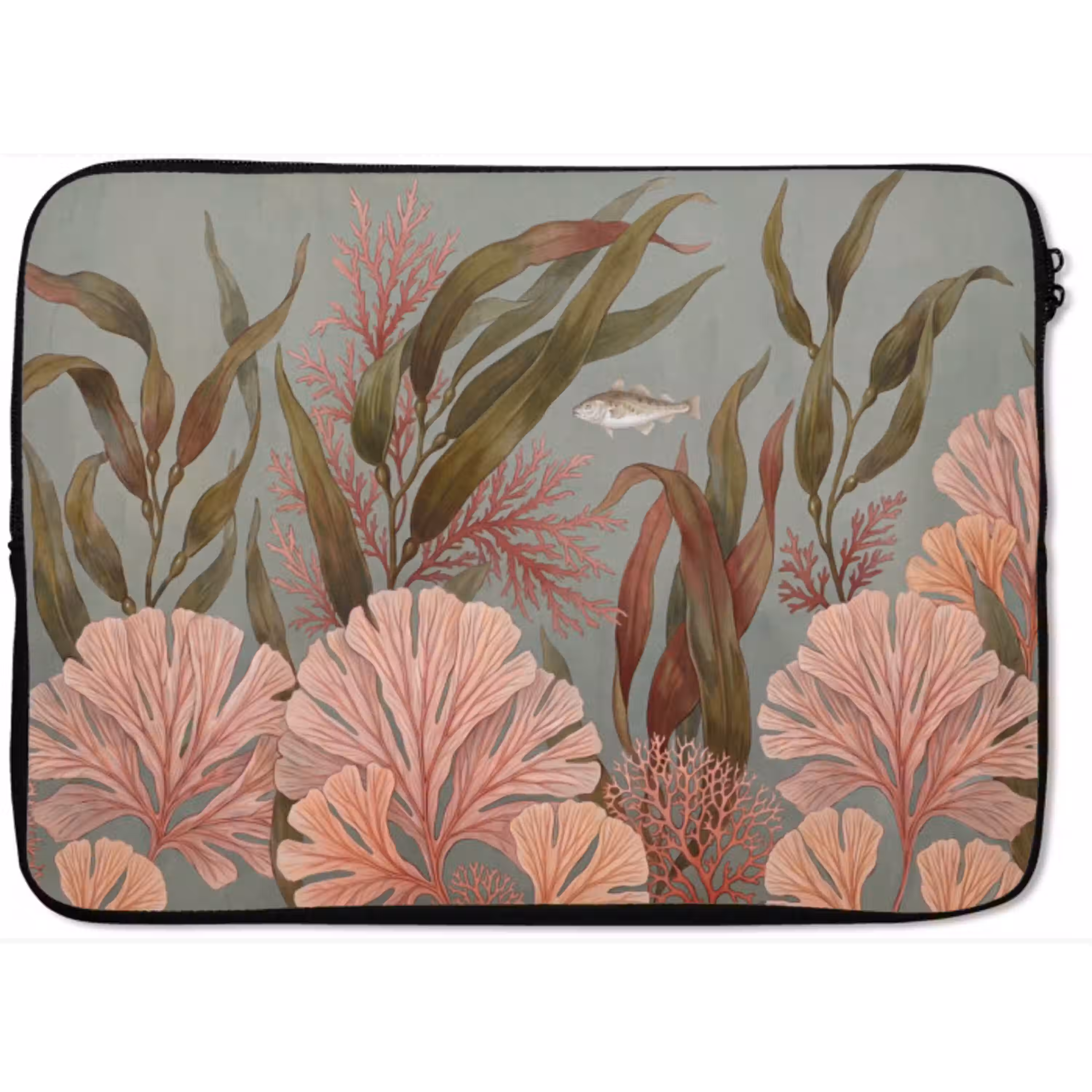 Onderwater - Planten - Vis - Vintage - Groen laptophoes neopreen klein -zkaufland3dotto