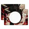 Krijger - Draak - Zwart - Rood - Rook Placemat vinyl groot -zzsfeer2_Kitchenyeah-website