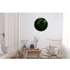 Bladeren - Schaduw - Groen - Textuur Wandcirkel aluminium klein -woonkamer