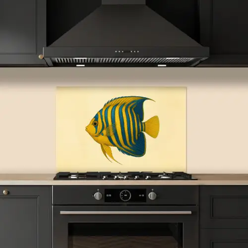 Felgeel - Vis - Strepen - Vinnen keuken achterwand spatscherm klein -sfeer1