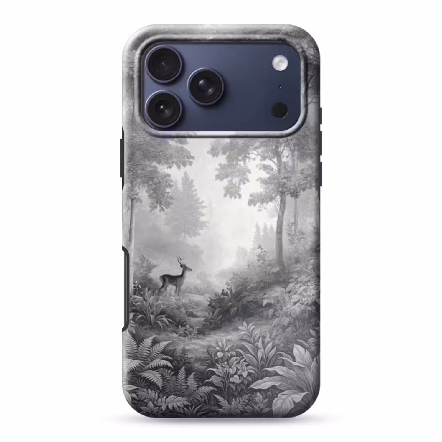 Telefoonhoesje Toughcase - Bos - Hert - Zwart - Wit