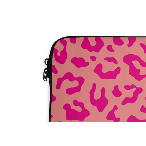 Panterprint - Roze - Dierenprint - Minimalistisch laptophoes neopreen klein -detail