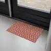 Rood - Beige - Patroon - Lijnen Deurmat klein 898 -sfeer2