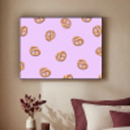 Pretzels - Eten - Paars Textielframe zwart klein -sfeer1