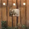 Kerst - Kerstballen - Beige - Goud tuinposter los doek klein -sfeer1