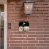 Luipaardprint met foto's - Klassiek Naambord Vierkant klein -sfeer7-XS