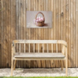 Mand - Eieren - Roze Tuinposter op houten frame 2 cm dik klein -sfeer4