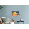 Zonsondergang - Strand - Zee - Wolken - Oranje Muursticker klein -plant