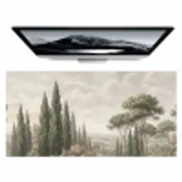 Vallei - Bos - Natuur - Groen Muismat XXL klein -zzz3d