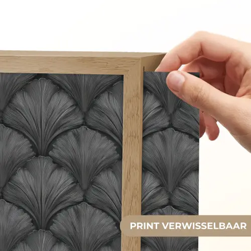 Waaier - Motief - Grijs Light Box met batterij (Wandlamp) middel 907 -USP_websiteprintNL
