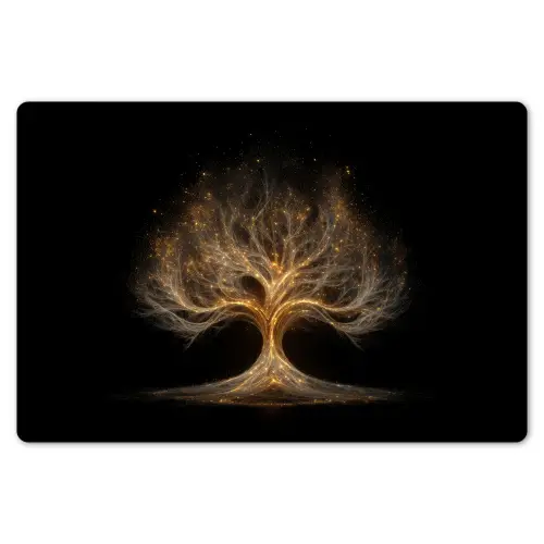 Lichtjes - Boom - Abstract - Zwart Placemat vinyl groot -zzsfeer1_Kitchenyeah-website
