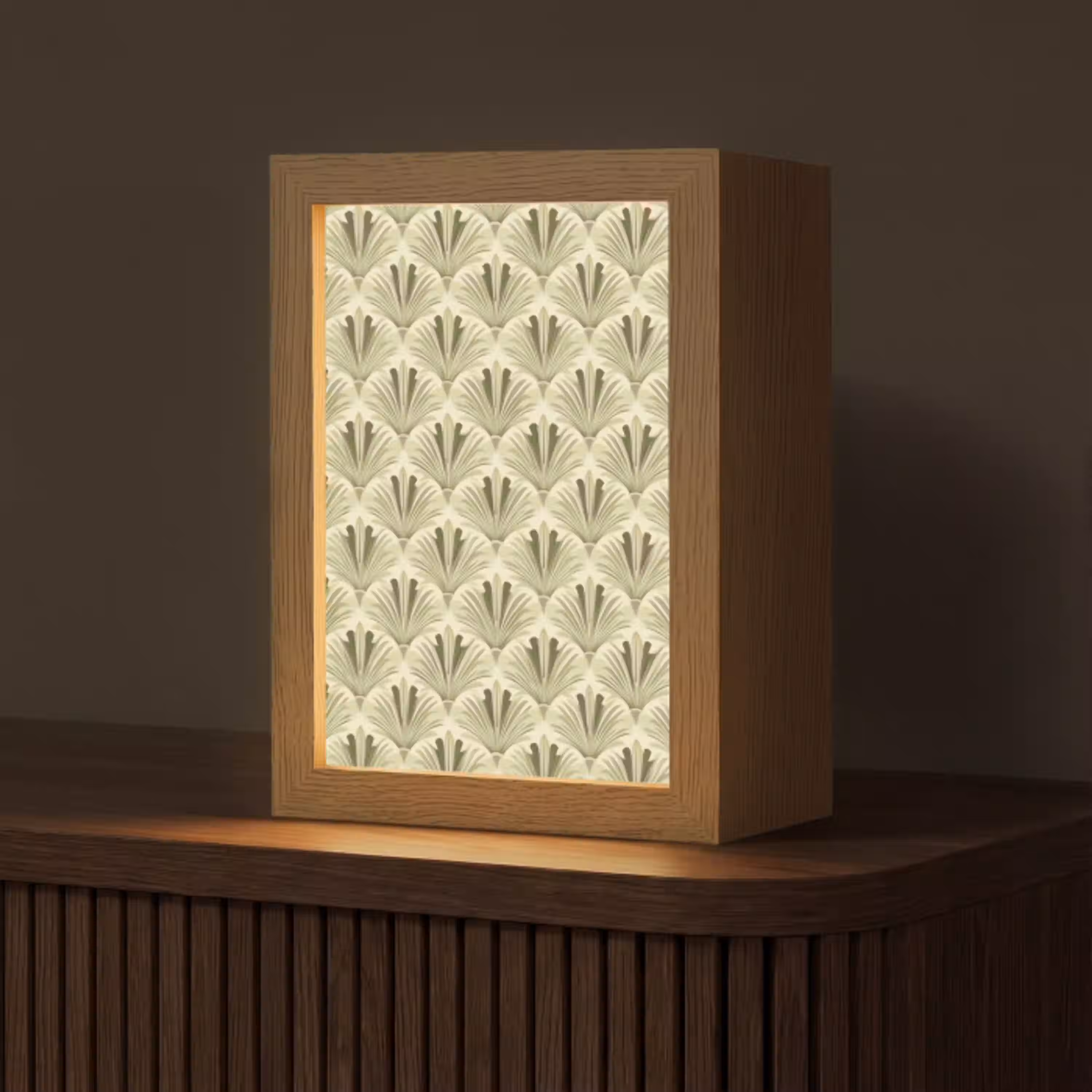 Klassiek - Waaier - Groen Light Box met kabel (Tafellamp) klein 925 -z3d_website